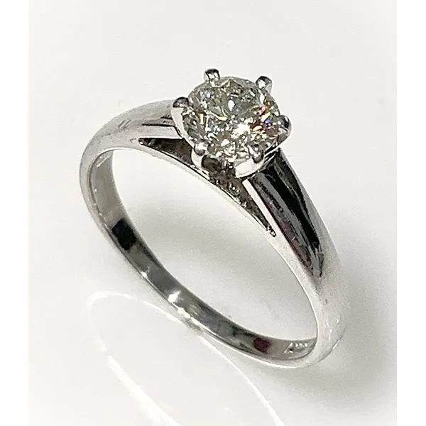 Estate 14 Karat White Gold Solitaire Diamond Engagement Ring Forever Young Fine Jewelers St. George, UT