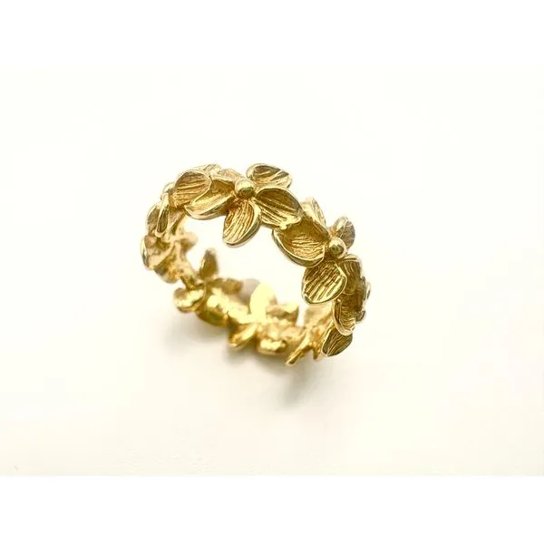 14 Karat Yellow Gold Estate Plumeria Floral Fashion Ring Forever Young Fine Jewelers St. George, UT