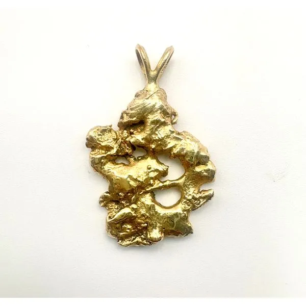 14 Karat Yellow Gold Estate Nugget Fashion Pendant Forever Young Fine Jewelers St. George, UT