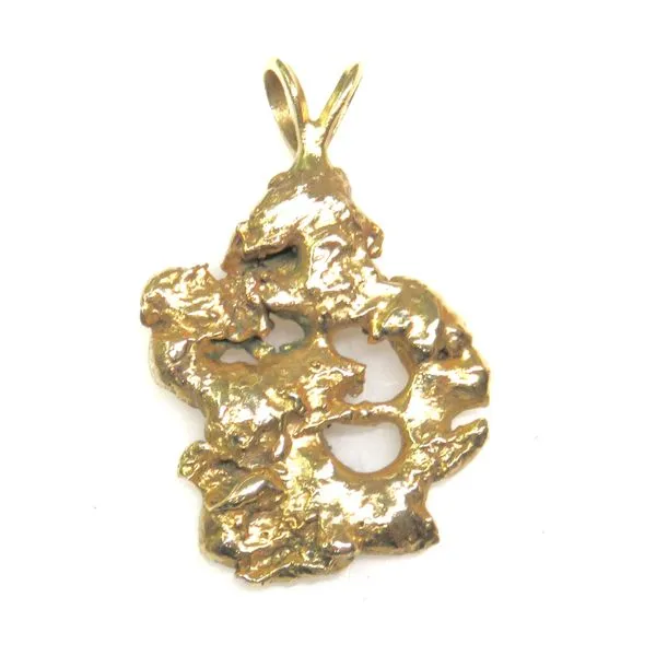 14 Karat Yellow Gold Estate Nugget Fashion Pendant Forever Young Fine Jewelers St. George, UT