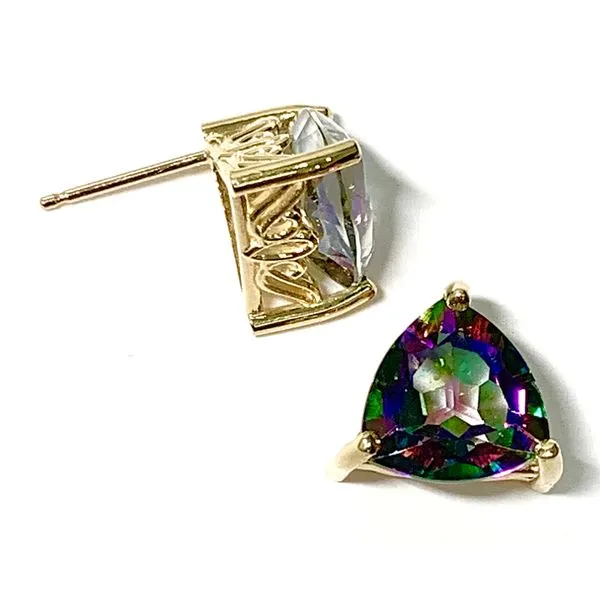 A Pair of 14 Karat Yellow Gold Estate Mystic Topaz Stud Earrings Forever Young Fine Jewelers St. George, UT