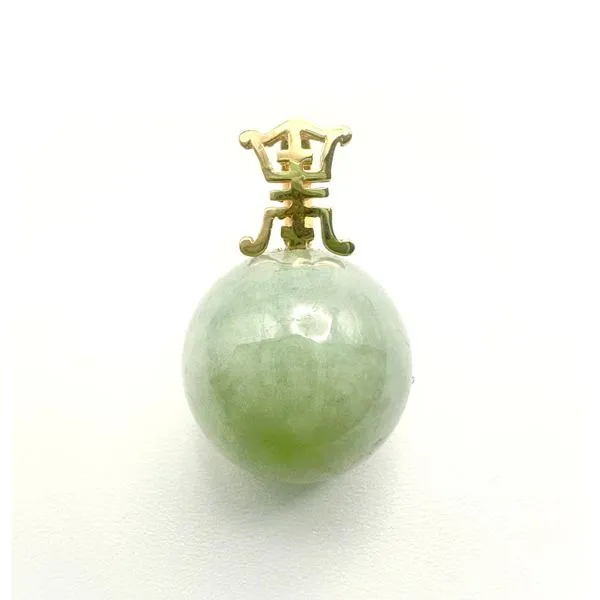 14 Karat Yellow Gold Estate Jade Bead Fashion Pendant Forever Young Fine Jewelers St. George, UT