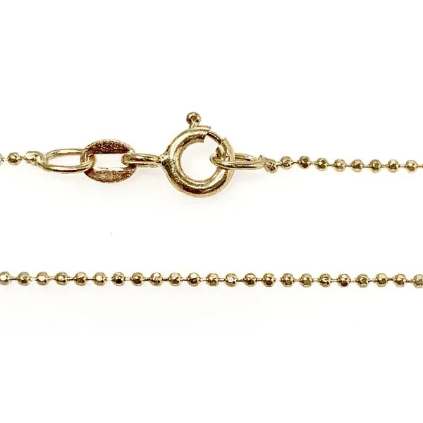 18 Karat Yellow Gold Estate Diamond Cut Bead Link Chain Forever Young Fine Jewelers St. George, UT