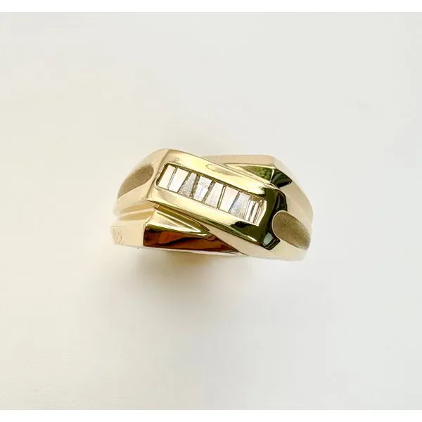 Estate 14 Karat Yellow Gold Mens Diamond Wedding Band Image 2 Forever Young Fine Jewelers St. George, UT