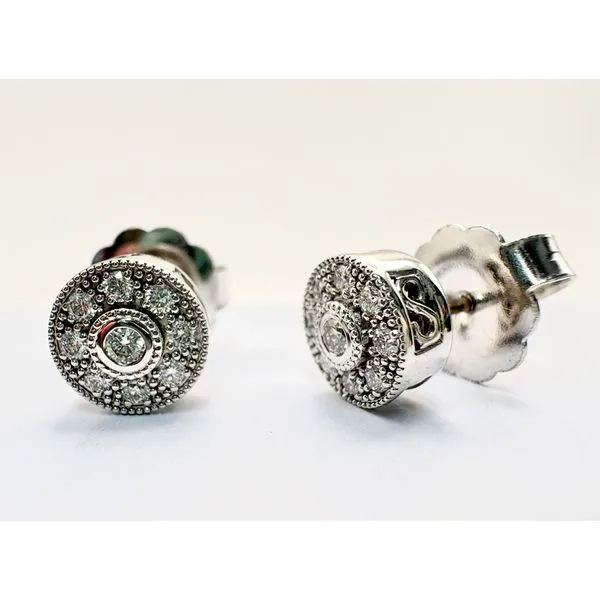 Estate 18 Karat White Gold Charriol Diamond Cluster Earrings Forever Young Fine Jewelers St. George, UT
