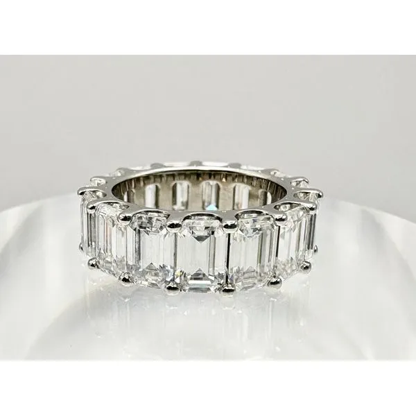 Estate Platinum Eternity Band With Moissanite Gemstones Image 2 Forever Young Fine Jewelers St. George, UT