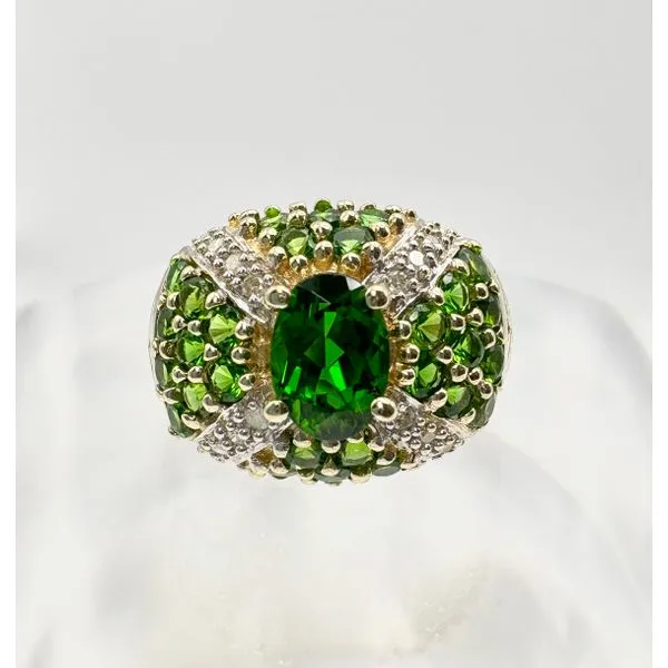 Estate 14 Karat Yellow Gold Diopside And Diamond Ring Forever Young Fine Jewelers St. George, UT