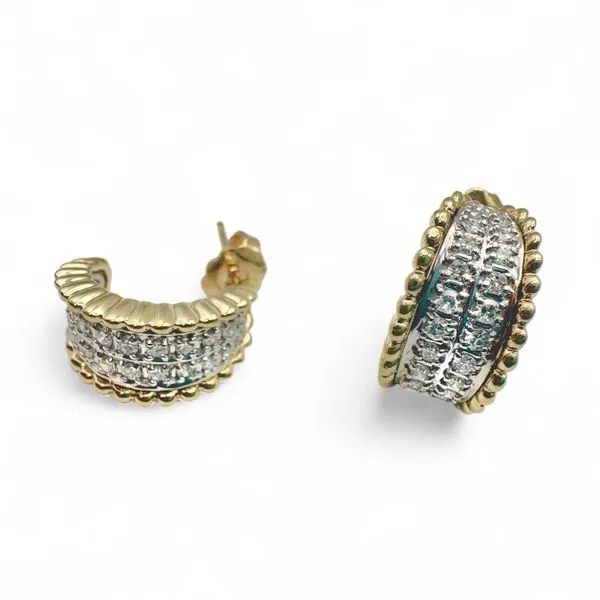 Estate 14 Karat Yellow Gold Diamond Fashion Earrings Forever Young Fine Jewelers St. George, UT