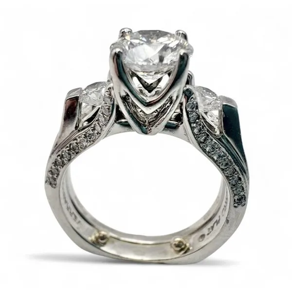 Estate Platinum Diamond Wedding Set Image 2 Forever Young Fine Jewelers St. George, UT