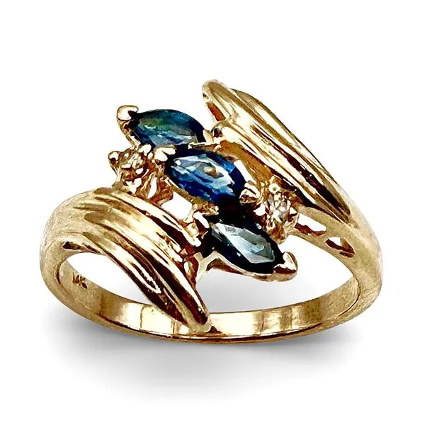 14 Karat Yellow gold Sapphire and Diamond Fashion Ring Forever Young Fine Jewelers St. George, UT