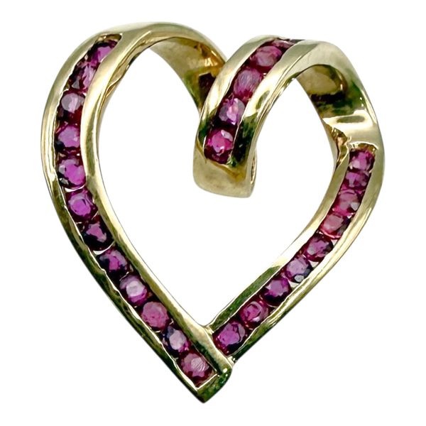 10 Karat Yellow Gold Estate Ruby Gemstone Heart Pendant Forever Young Fine Jewelers St. George, UT