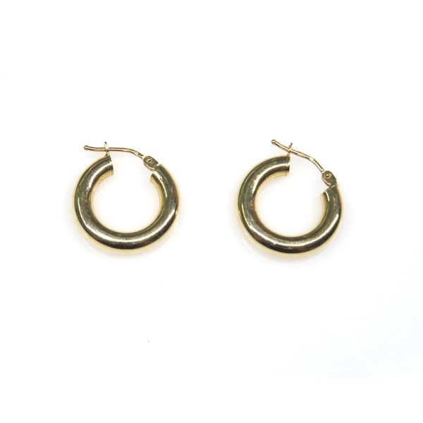 A Pair of 14 Karat Yellow Gold Estate FAshion Hoop Earrings Forever Young Fine Jewelers St. George, UT