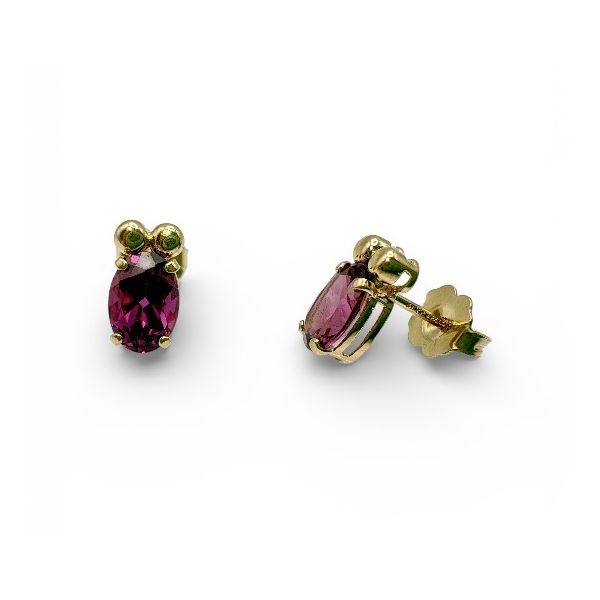 14 Karat Yellow Gold Estate Purple Garnet Fashion Earrings Forever Young Fine Jewelers St. George, UT