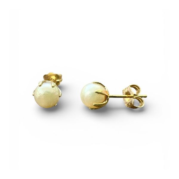 14 Karat Yellow Gold Estate Pearl Stud Earrings Forever Young Fine Jewelers St. George, UT