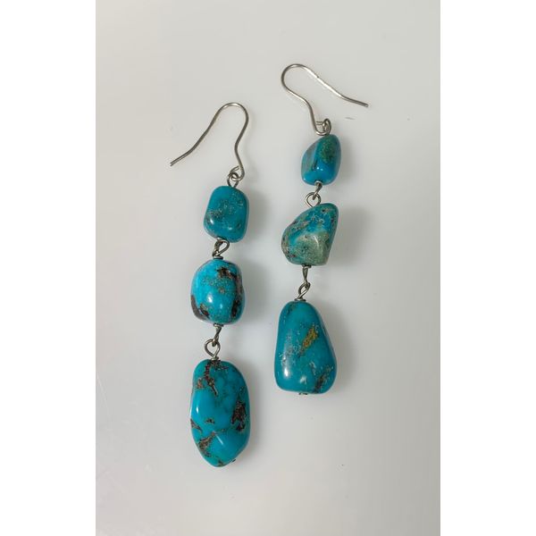 Sterling Silver Estate Turquoise Dangle Fashion Earrings Forever Young Fine Jewelers St. George, UT