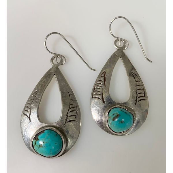 SterlingSilver Estate Turquoise Dangle Fashion Earrings Forever Young Fine Jewelers St. George, UT