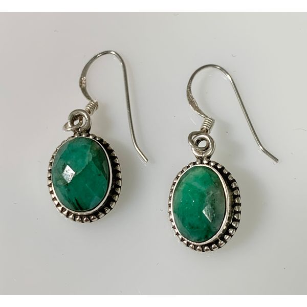 Sterling Silver Estate Dangle Emerald Fashion Earrings Forever Young Fine Jewelers St. George, UT