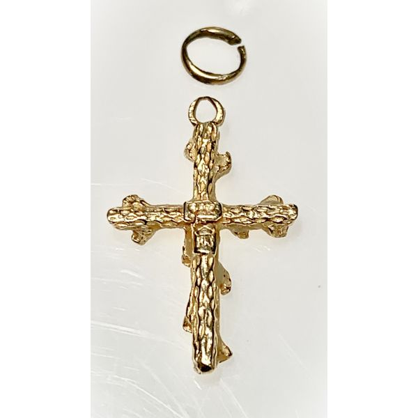 14 Karat zYellow Gold Nugget Cross Charm Forever Young Fine Jewelers St. George, UT
