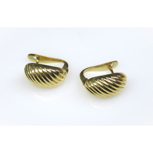 14 vKarat Yellow Gold Estate Small Shrimp Style Fashion Earrings Forever Young Fine Jewelers St. George, UT