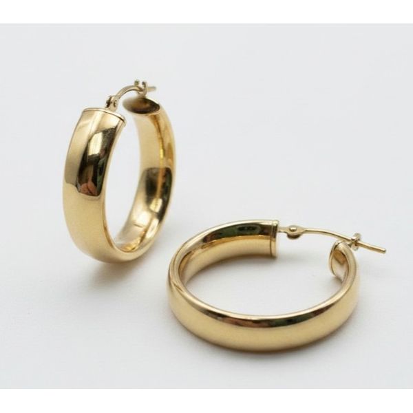 14 Karat Yellow Gold Estate Roun Polished Hoop Earrings Forever Young Fine Jewelers St. George, UT