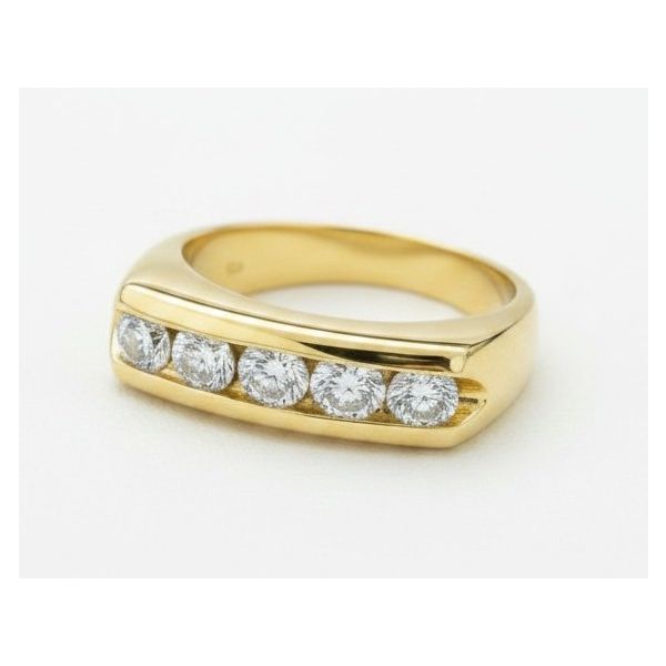 14 Karat Yellow Gold Men's Diamond Wedding Band Image 2 Forever Young Fine Jewelers St. George, UT