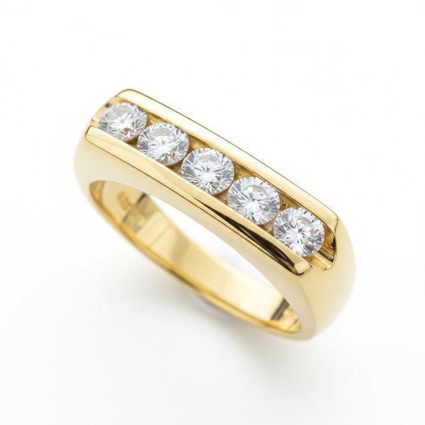 14 Karat Yellow Gold Men's Diamond Wedding Band Forever Young Fine Jewelers St. George, UT
