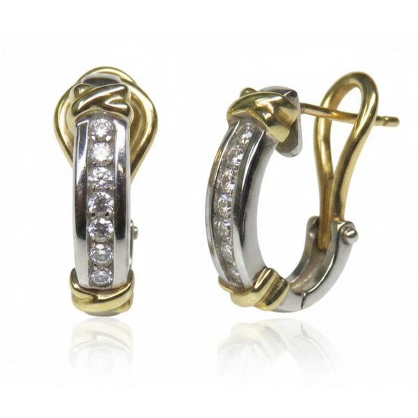 14 Karat Yellow Gold Estate Diamond Fashion Earrings Forever Young Fine Jewelers St. George, UT