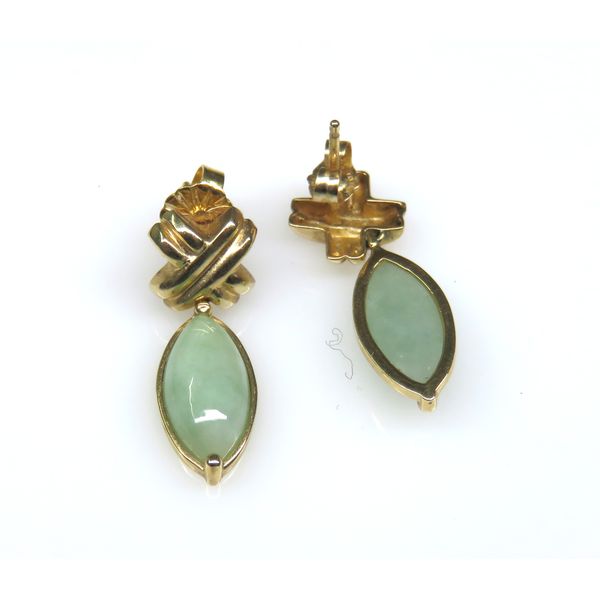 14 Karat Yellow Gold Estate Jade Dangle Earrings Forever Young Fine Jewelers St. George, UT
