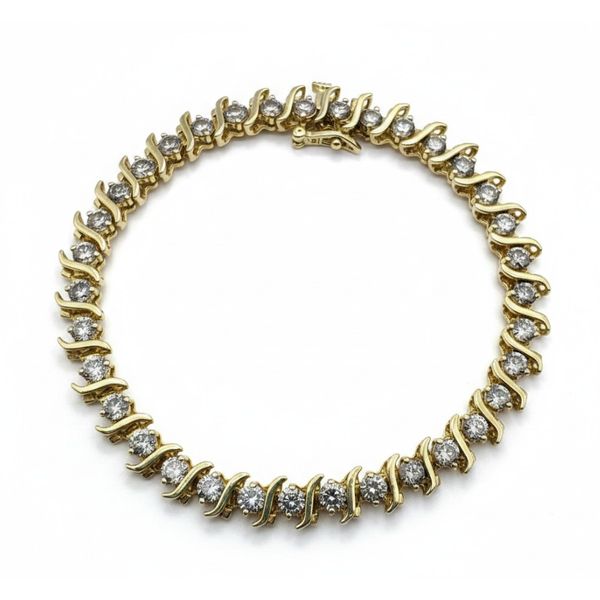 Estate 10 Karat Yellow Gold Diamond Tennis Bracelet Forever Young Fine Jewelers St. George, UT