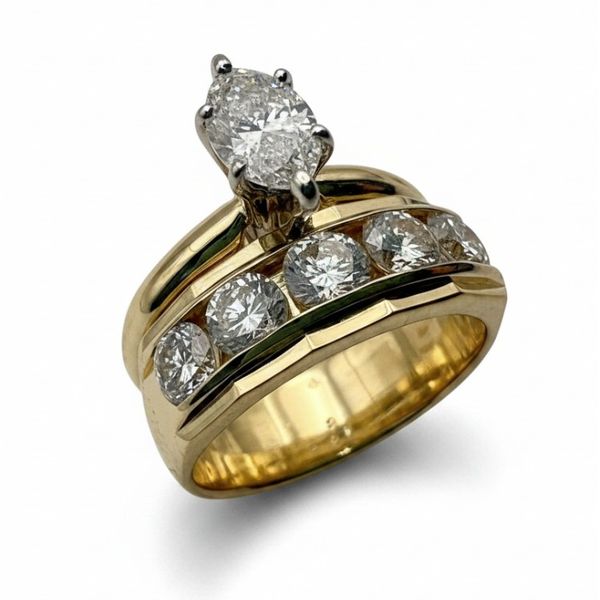 Estate 14 Karat Yellow Gold Diamond Wedding Set Image 2 Forever Young Fine Jewelers St. George, UT