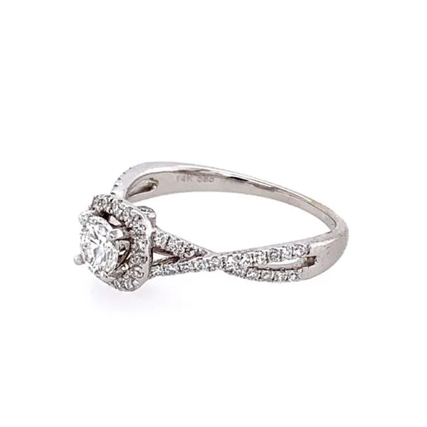 14KW Gold Engagement Ring with 0.36 Carat Round Diamond Image 4 Franzetti Jewelers Austin, TX