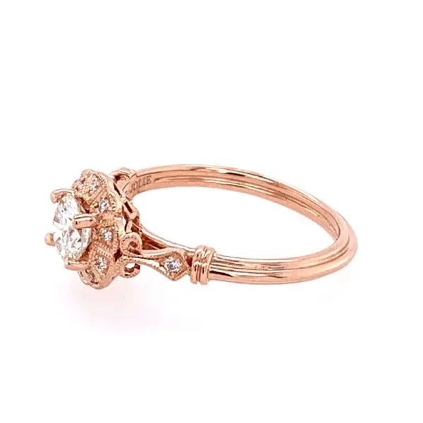 14KR Gold Engagement Ring with 0.49 Ct Round Diamond Image 4 Franzetti Jewelers Austin, TX