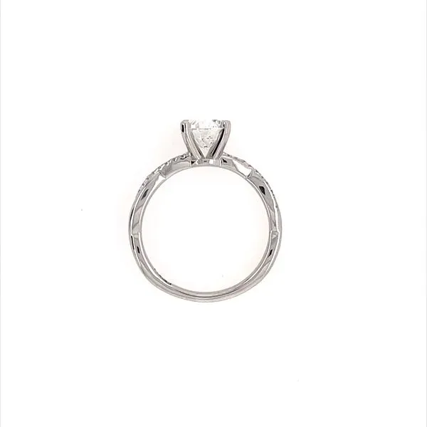 14KW Gold Twist Engagement Ring with 1.25 Ct Round Natural Diamond Image 4 Franzetti Jewelers Austin, TX