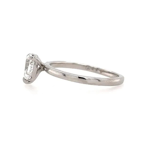 14KW Gold Engagement Ring with 0.63 Ct Pear Natural Diamond Image 4 Franzetti Jewelers Austin, TX