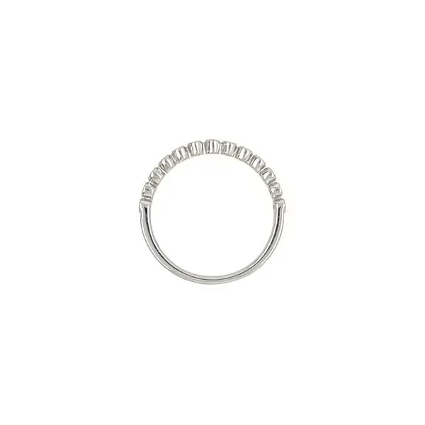 14K White Gold Halway Round Diamond Milgrain Band 0.11 CTW Image 4 Franzetti Jewelers Austin, TX