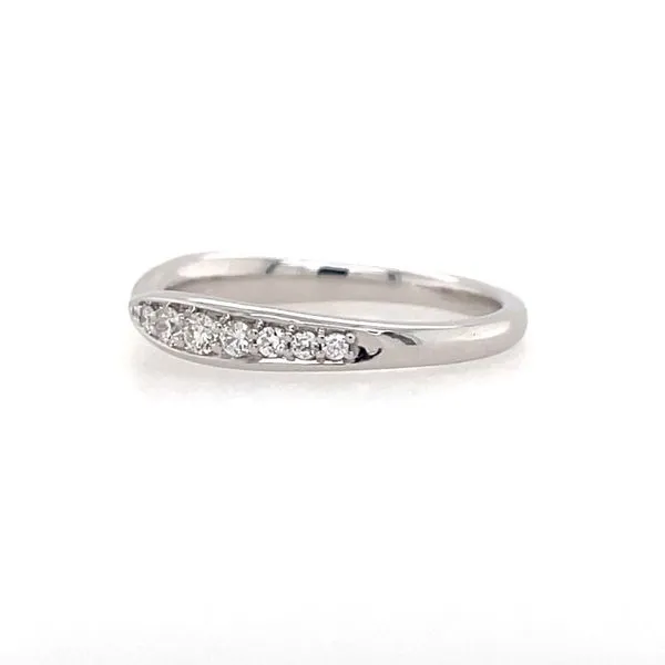 14KW Gold 1/5 CTW Diamond Pinched Contour Band Image 3 Franzetti Jewelers Austin, TX