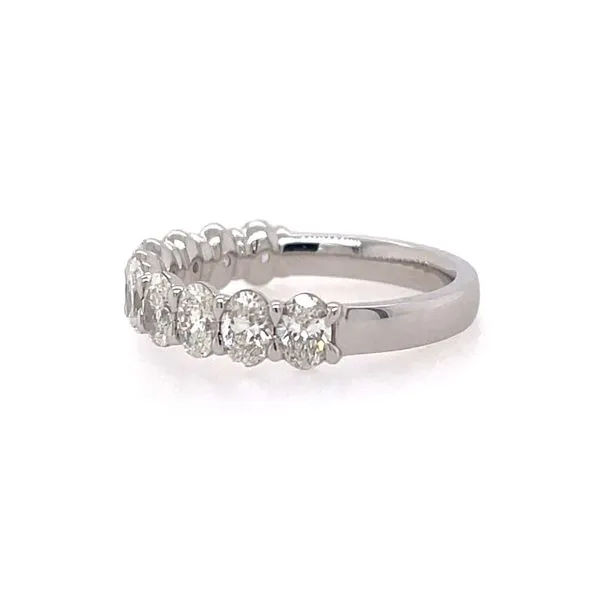 18KW Gold 1.60 CTW Oval Diamond Band Image 4 Franzetti Jewelers Austin, TX