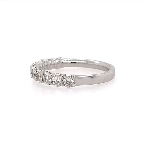18KW Gold 0.96 CTW Oval Diamond Band Image 4 Franzetti Jewelers Austin, TX