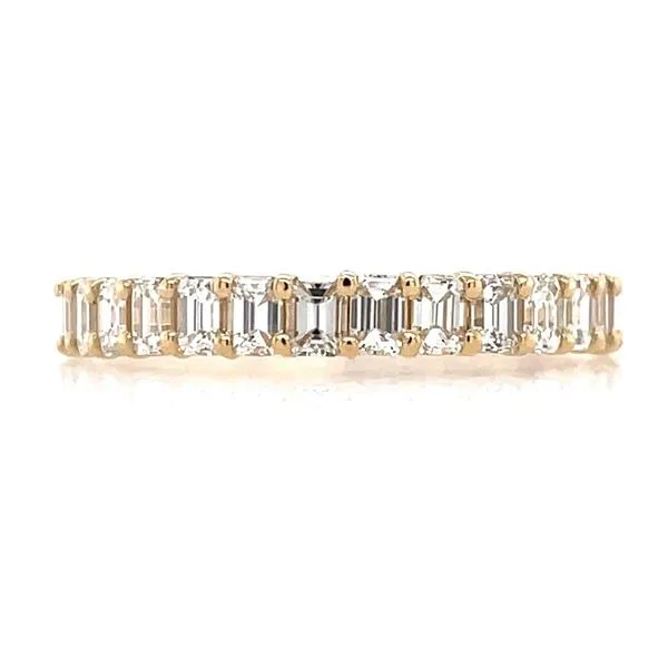 14KY Gold 0.85 CTW Emerald Diamond Band Franzetti Jewelers Austin, TX