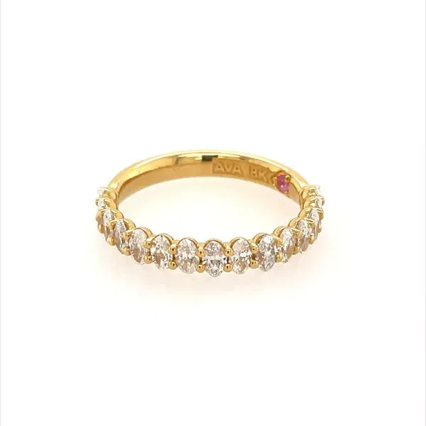 18KY Gold 1.04 CTW Oval Diamond Band Image 4 Franzetti Jewelers Austin, TX