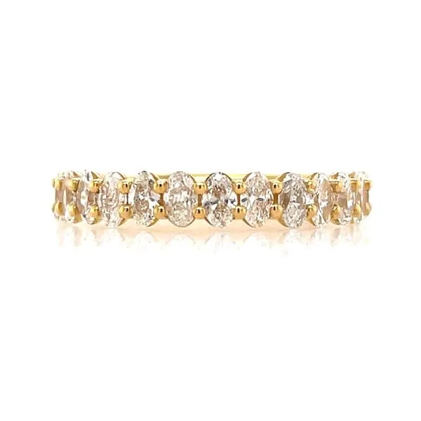 18KY Gold 1.04 CTW Oval Diamond Band Franzetti Jewelers Austin, TX