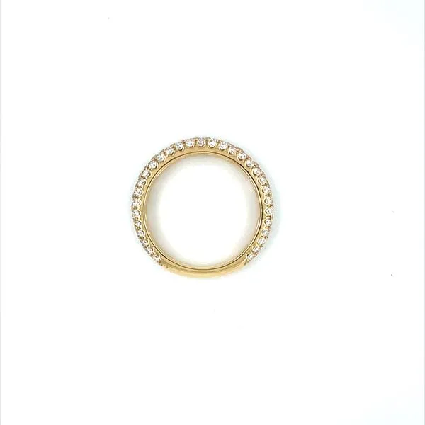 18KY Gold 3 Row Pave Diamond Band 1.14 CTW Image 4 Franzetti Jewelers Austin, TX