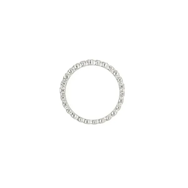 14KW Gold Diamond Band with Alternating Design & Milgrain Texture Image 4 Franzetti Jewelers Austin, TX