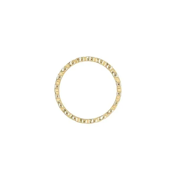 14KY Gold Diamond Band with Twist Design & Milgrain Texture Image 4 Franzetti Jewelers Austin, TX