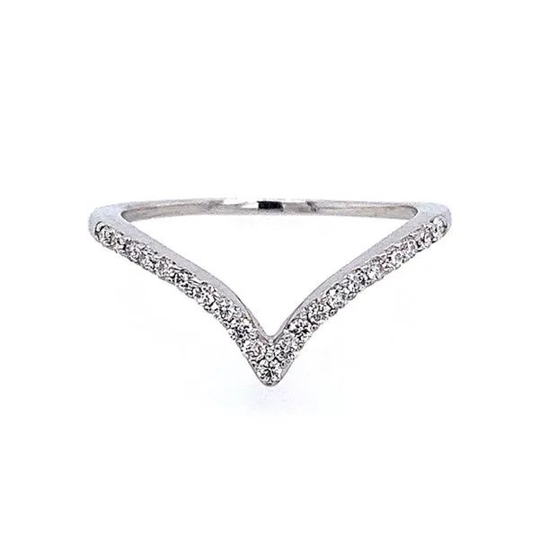 14KW Gold 1/6 CTW Diamond V Chevron Band Image 2 Franzetti Jewelers Austin, TX
