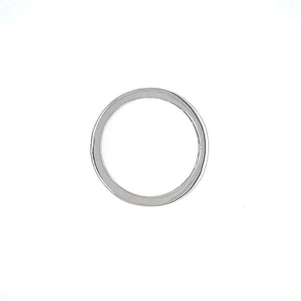 14KW Gold Halfway Baguette Diamond Band with Milgrain Image 5 Franzetti Jewelers Austin, TX