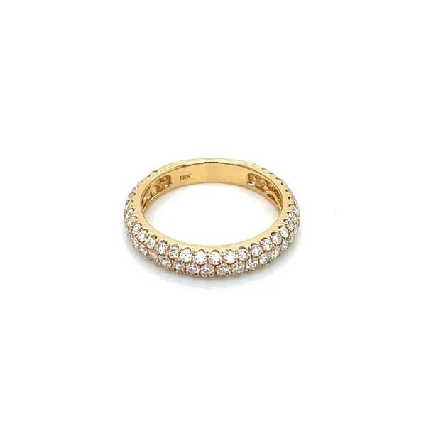 18KY Gold 3 Row Pavé Diamond Ring 1.11 CTW Image 3 Franzetti Jewelers Austin, TX