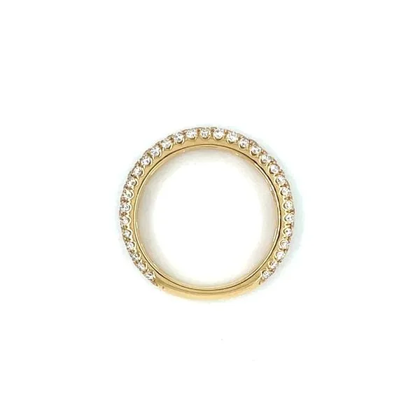 18KY Gold 3 Row Pavé Diamond Ring 1.11 CTW Image 4 Franzetti Jewelers Austin, TX