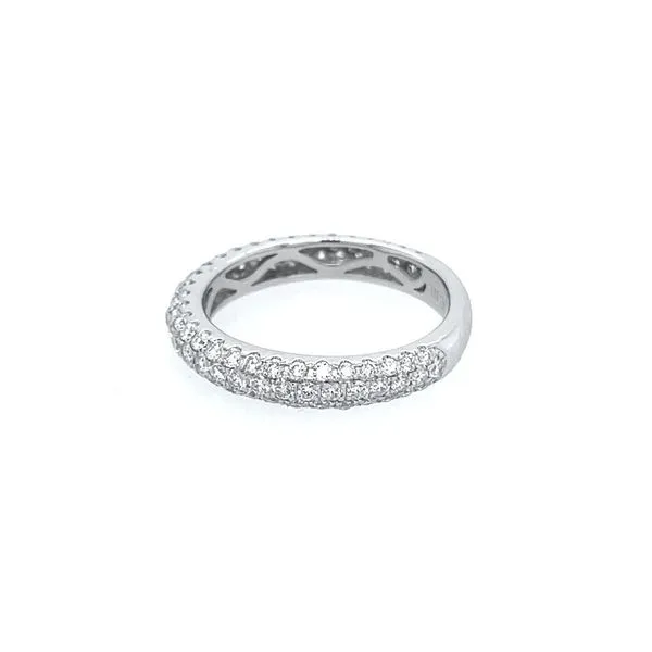 18KW Gold 3 Row Pavé Diamond Ring 1.12 CTW Image 3 Franzetti Jewelers Austin, TX