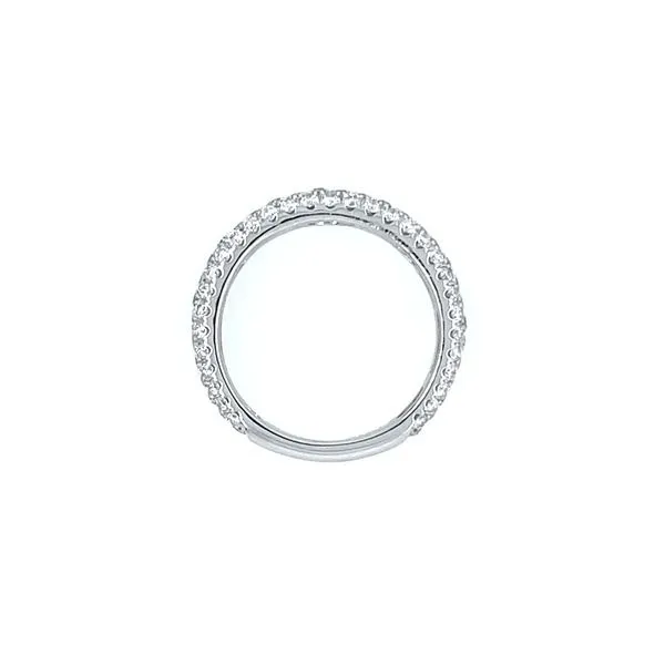 18KW Gold 3 Row Pavé Diamond Ring 1.12 CTW Image 4 Franzetti Jewelers Austin, TX